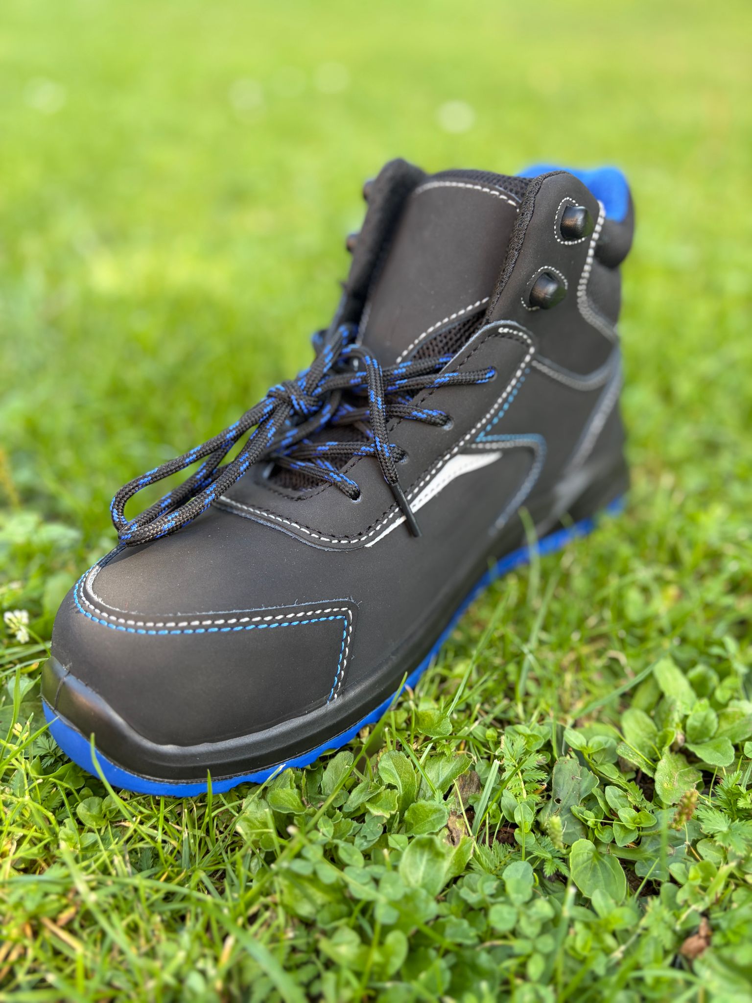 BUTY ROBOCZE BEZ PODNOSKA NIEBIESKO CZARNE