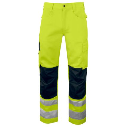 SPODNIE DO PASAEN ISO 20471 KLASA 2 6532 PROJOB YELLOW/ BLACK