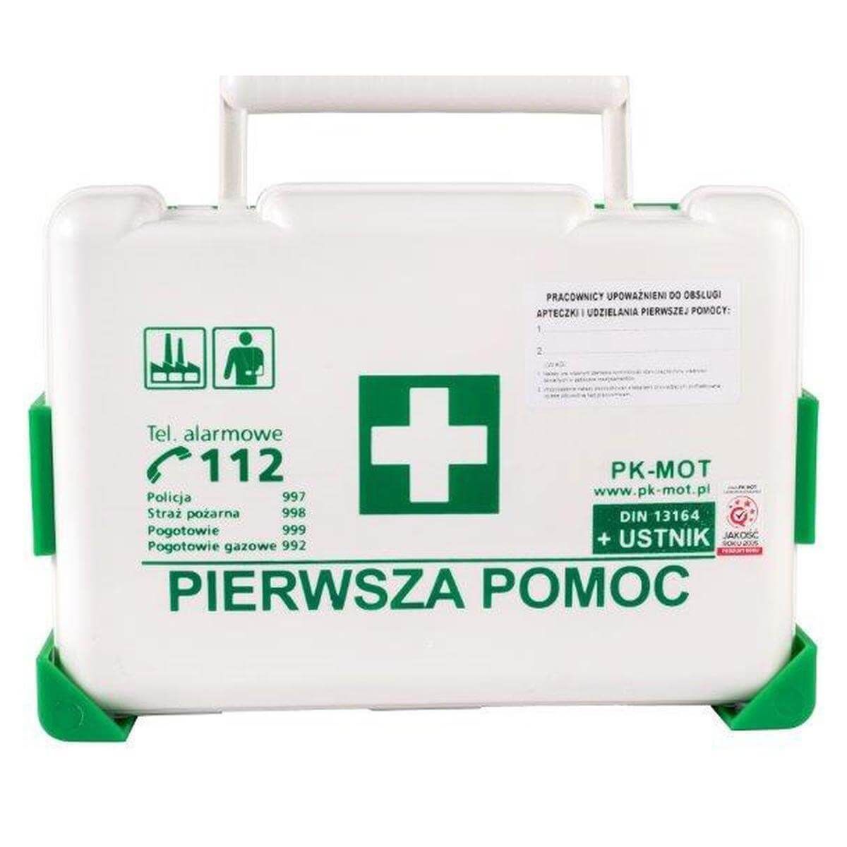 APTECZKA PRZEMYSŁOWA BD Z WIESZAKIEM ŚCIENNYM (DIN 13164 + USTNIK)