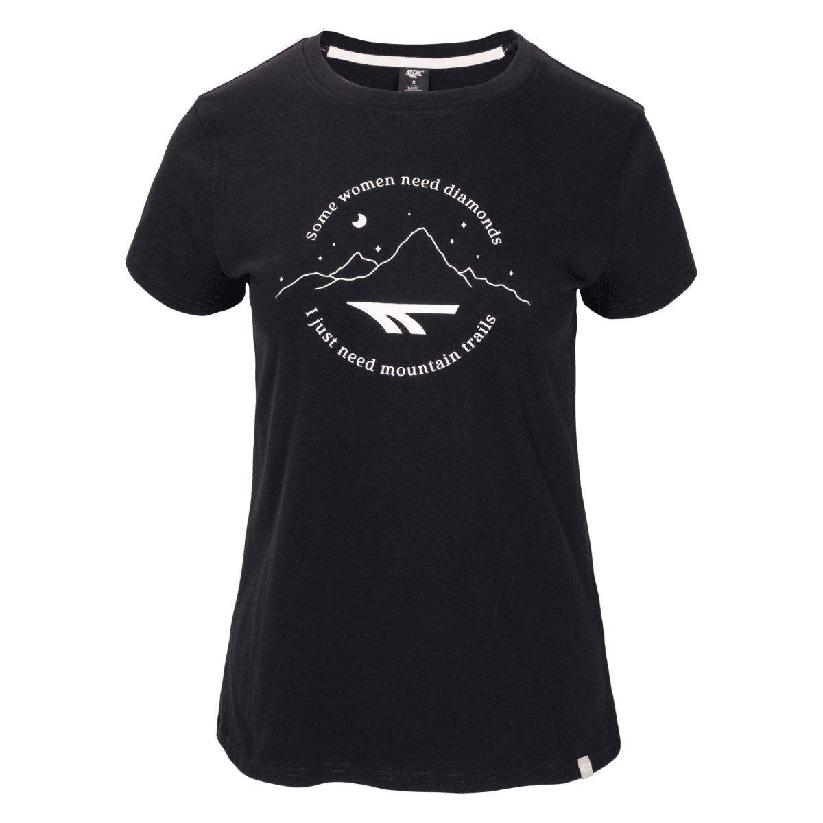 Damska Koszulka z krótkim rękawem LADY HADINA SP HI-TEC BLACK CASUAL