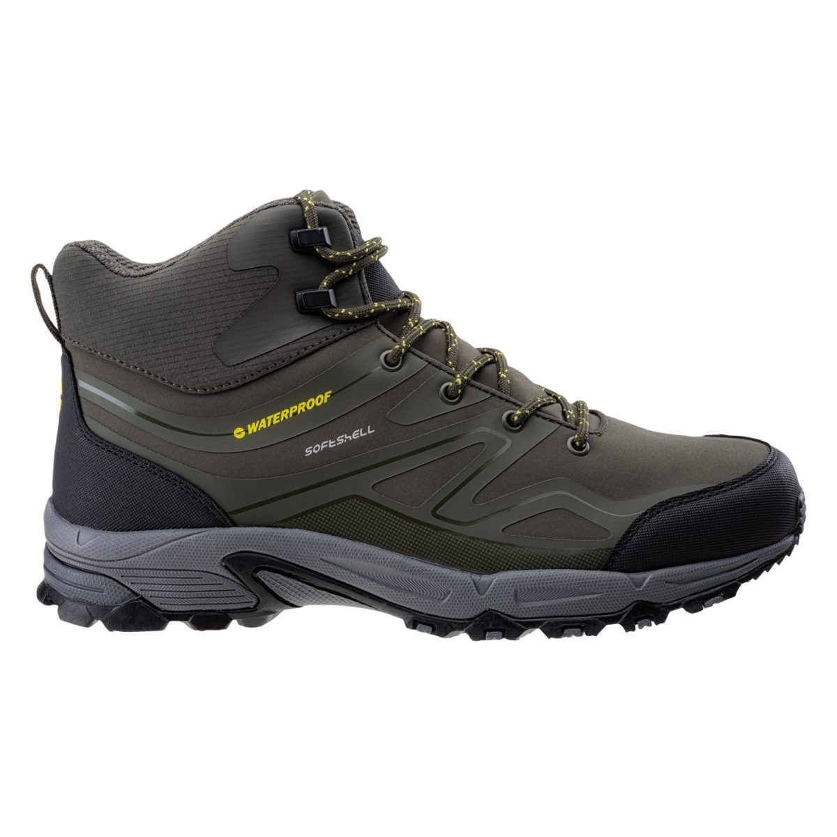 Męskie Buty HENDON MID WP HI-TEC KHAKI/BLACK/LIME TURYSTYKA