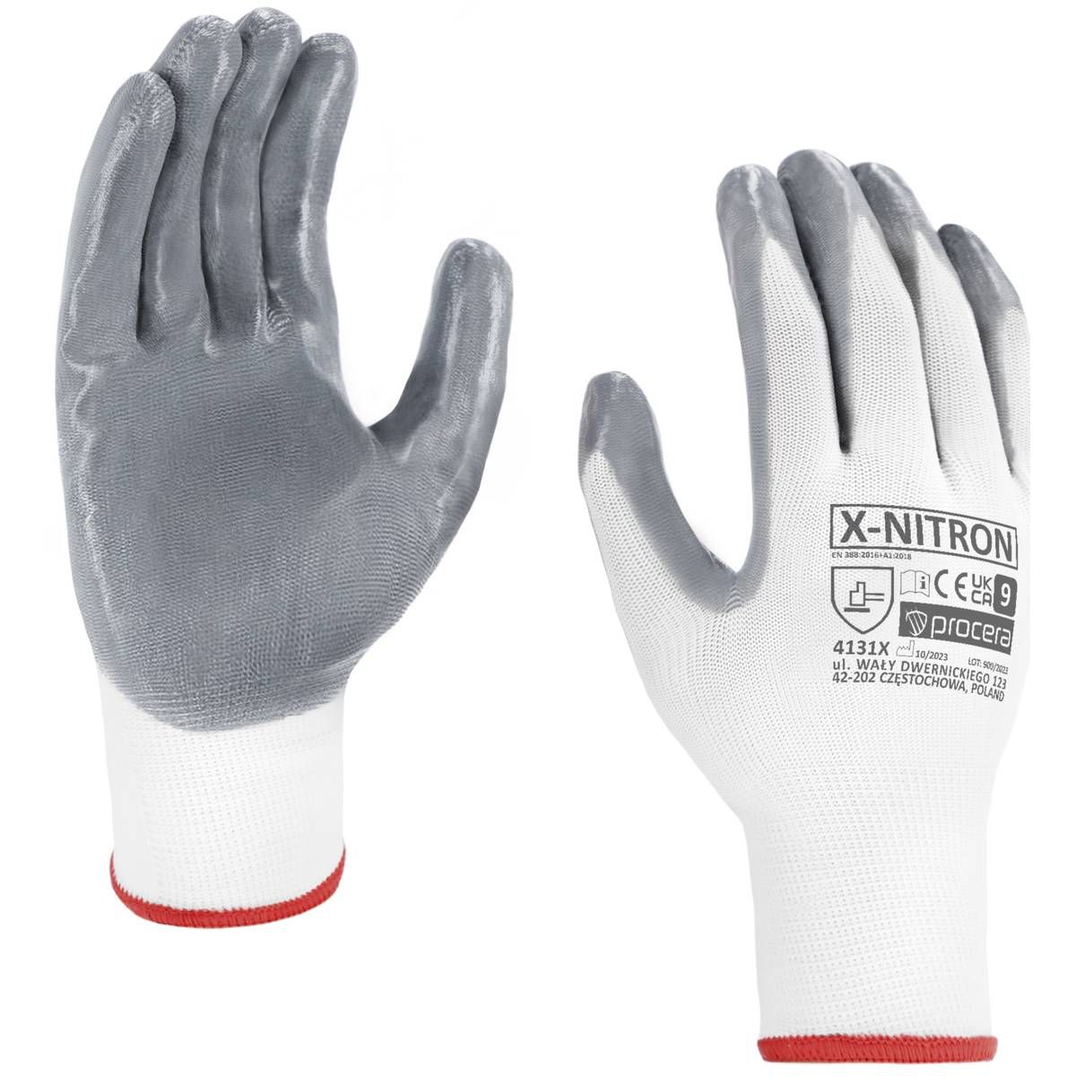 RĘKAWICE OCHRONNE POWLEKANE NITRYLEM X-NITRON 7-10