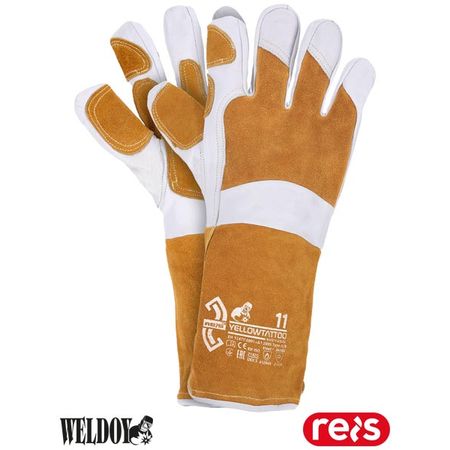 RĘKAWICE SKÓRZANE DŁUGIE YELLOWTATTOO_WY11