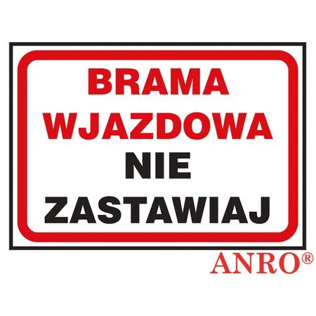 Znak ochrony ppoż. „Brama wjazdowa nie zastawiaj” Z-41P