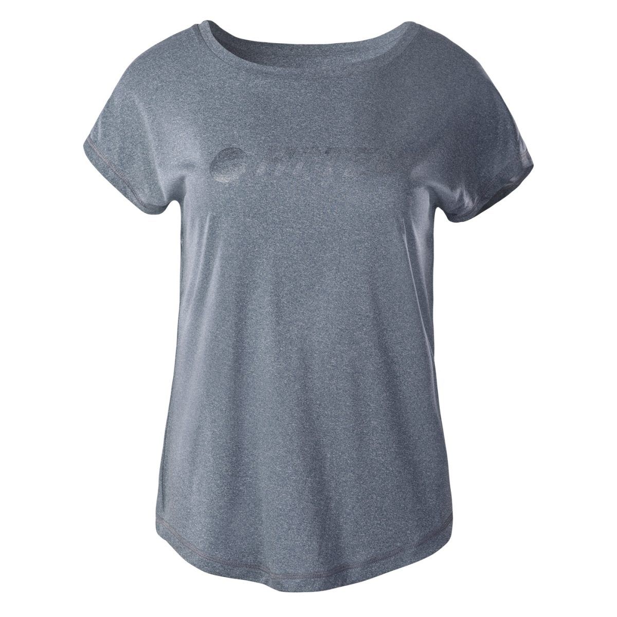Damska Koszulka z krótkim rękawem LADY IKKI HI-TEC LIGHT GRAY MELANGE TRENING