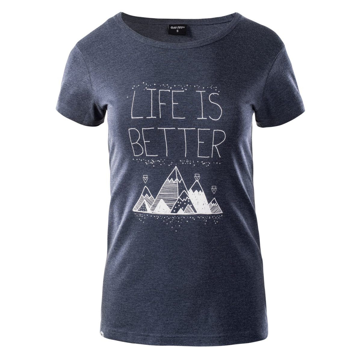 Damska Koszulka z krótkim rękawem LADY HANNI HI-TEC NAVY MELANGE CASUAL
