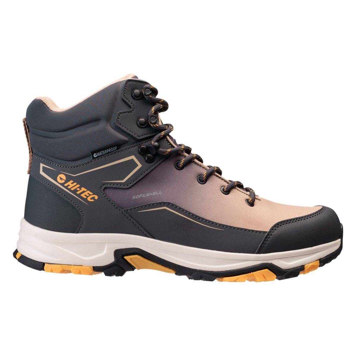 Męskie Buty MIKENO MID WP HI-TEC BLACK/MID GREY/YELLOW TURYSTYKA