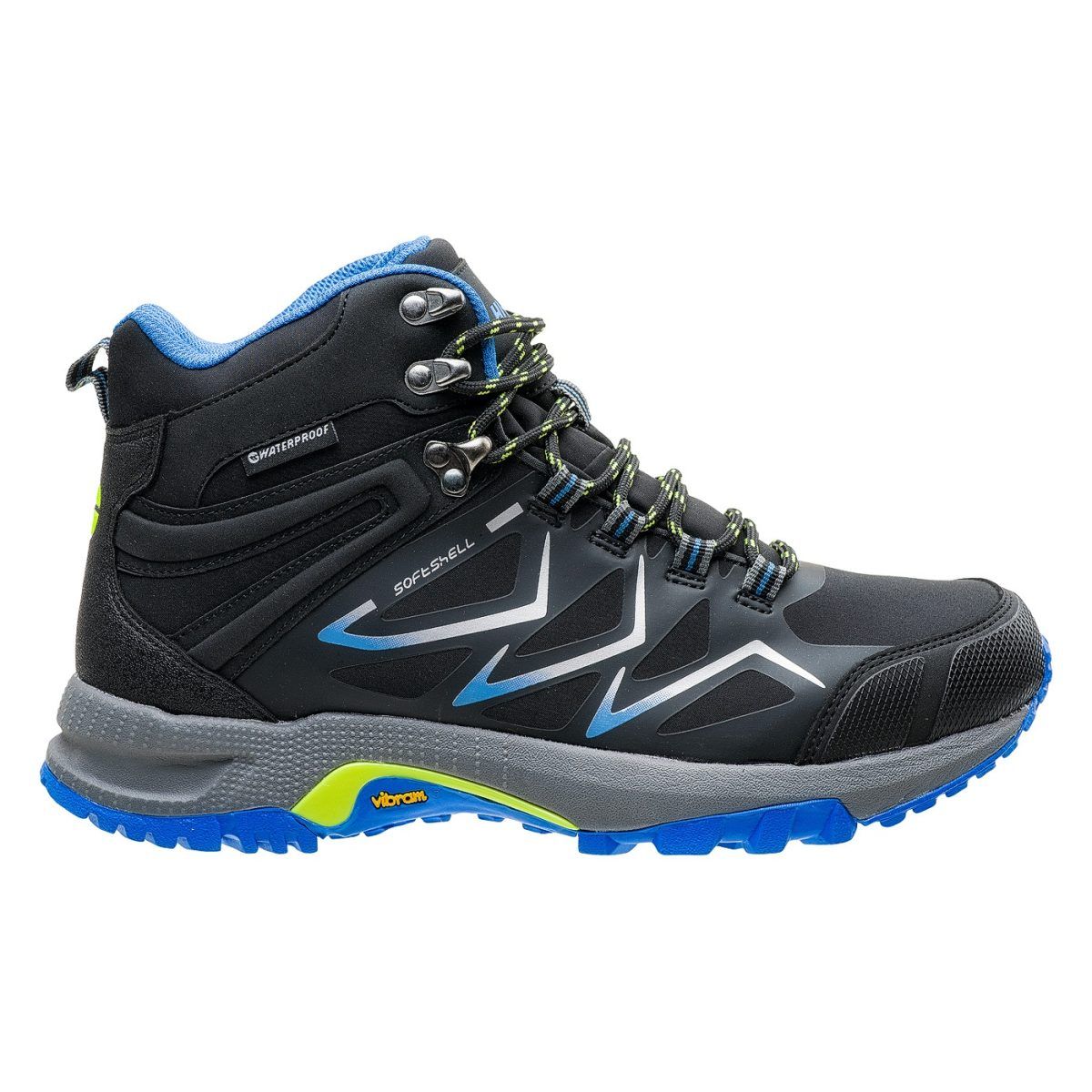 Męskie Buty REIKO MID WP HI-TEC BLACK/MIDDLE GREY/LIME TURYSTYKA