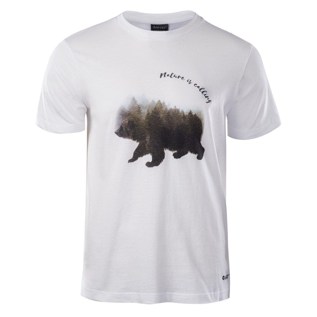 Męska Koszulka z krótkim rękawem BEOR HI-TEC WHITE CASUAL
