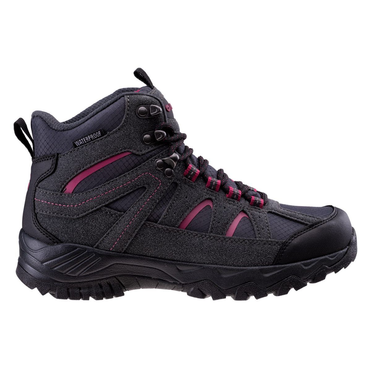 Damskie Buty OSTAN MID WP WO’S HI-TEC DARK GREY/SANGRIA TURYSTYKA