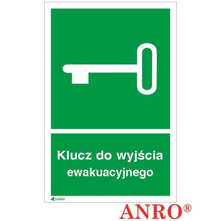 Znak ewakuacyjny „Klucz do wyjścia ewakuacyjnego” Z-21E