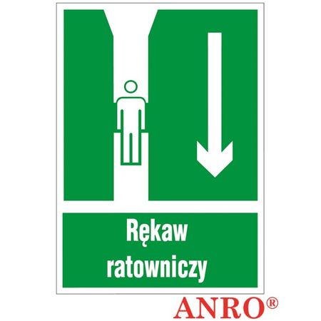 Znak ewakuacyjny Rękaw ratowniczy ZZ-20E