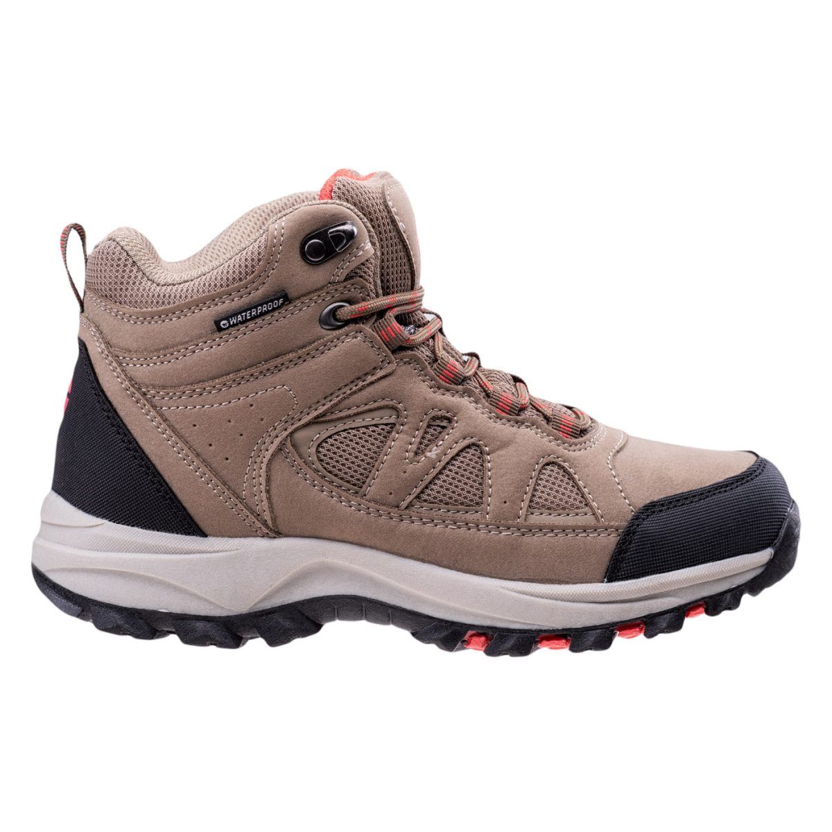 Damskie Buty LAMITE MID WP WO’S HI-TEC SMOG/SAND/WATERMELON RED TURYSTYKA