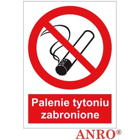 Znak ochrony PPOŻ Zakaz palenia ZZ-12P-1