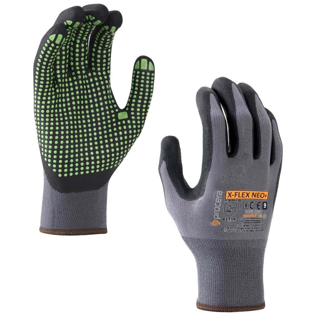 RĘKAWICE OCHRONNE X-FLEX NEO+ 7-11 SPIENIONY NITRYL