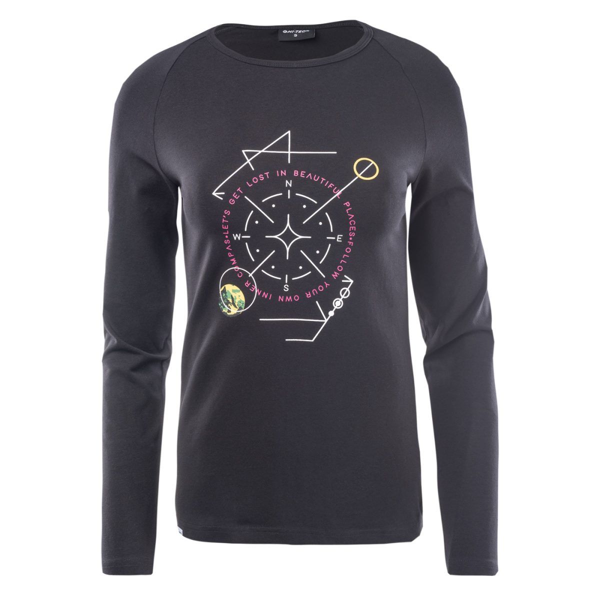 Damska Koszulka LADY SOLA LS HI-TEC BLACK CASUAL