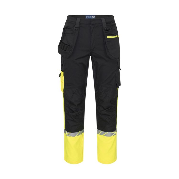 Spodnie do pasa robocze z otwartymi kieszeniami 7509 PROJOB BLACK/ YELLOW