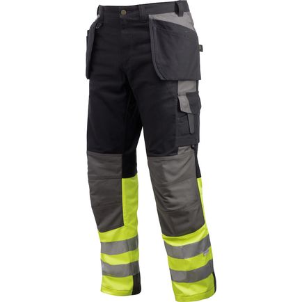 SPODNIE DO PASA HV EN ISO 20471 KLASA 1 6522 PROJOB YELLOW/ BLACK