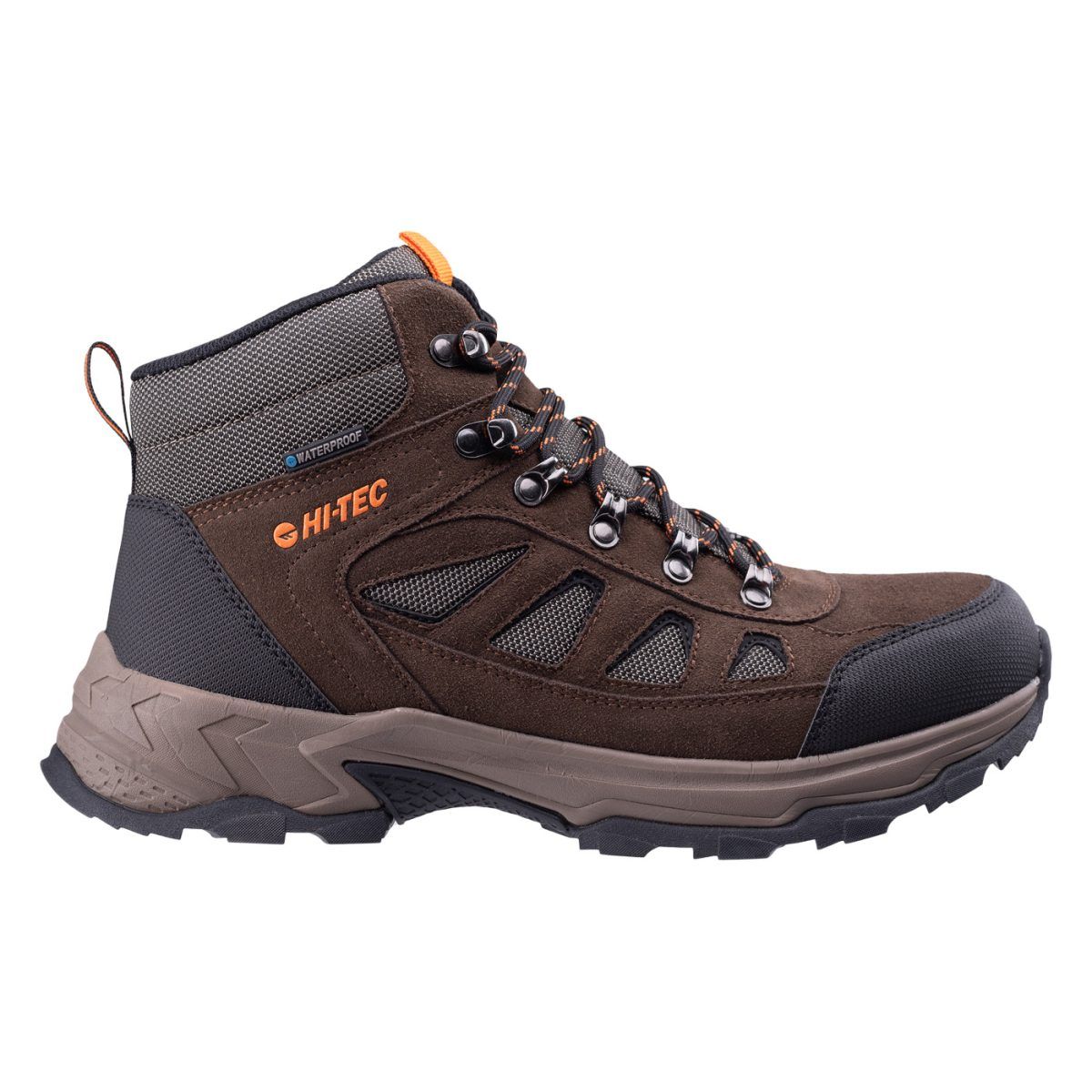 Męskie Buty HERRY MID HI-TEC BLACK/ORANGE/GREY TURYSTYKA