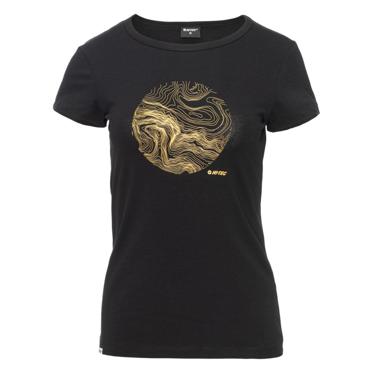 Damska Koszulka z krótkim rękawem LADY AKUJA HI-TEC BLACK CASUAL