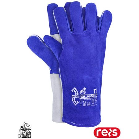 RĘKAWICE SKÓRZANE DŁUGIE RBLUEWELD_NJS11