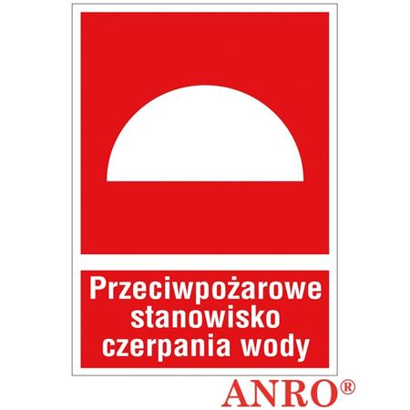 Znak ochrony PPOŻ Przeciwpożarowe stanowisko czerpania wody ZZ-23P