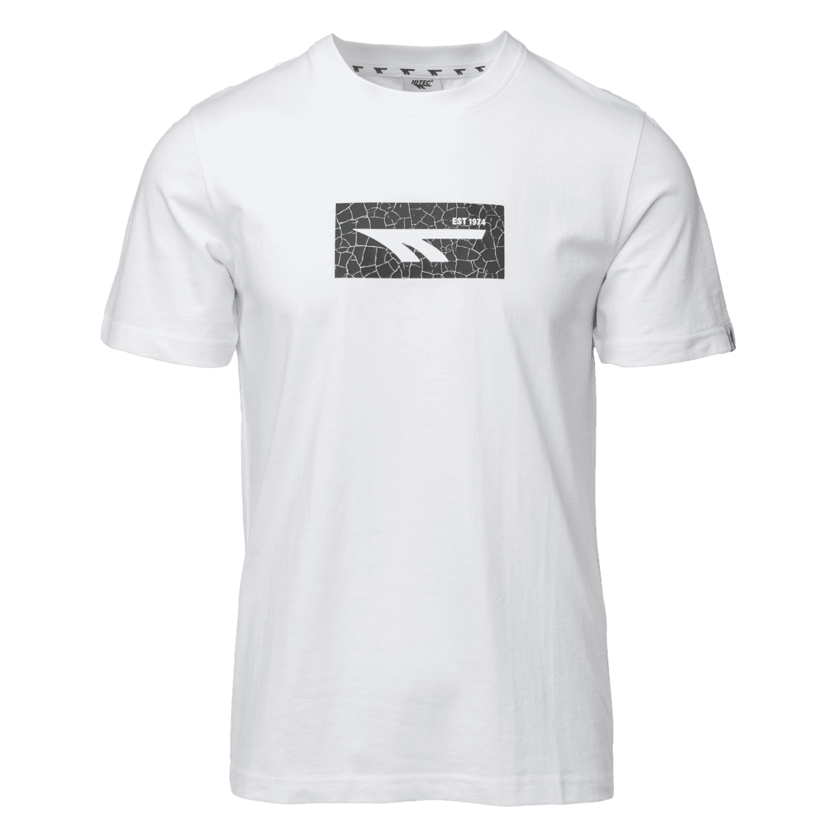 Męska Koszulka z krótkim rękawem AMILO HI-TEC WHITE/BLACK CASUAL