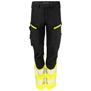 SPODNIE DO PASA SERWISOWE DAMSKIE EN ISO 20471 KLASA 1 6538 PROJOB YELLOW/ BLACK