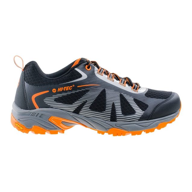 Męskie Buty SALAR HI-TEC BLACK/DARK GREY/ORANGE TURYSTYKA