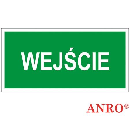 Znak ewakuacyjny Wejście ZZ-52E