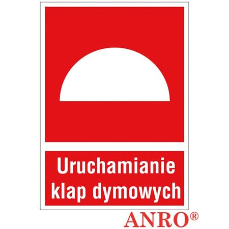 Znak ochrony PPOŻ Uruchamianie klap dymowych ZZ-17P