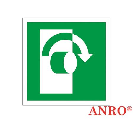 Znak ewakuacyjny „Przekręcić w prawo aby otworzyć” ZZ-E019