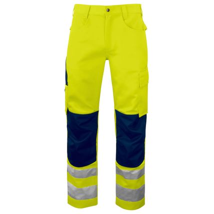 SPODNIE DO PASA EN ISO 20471 KLASA 2 6532 PROJOB YELLOW/ NAVY