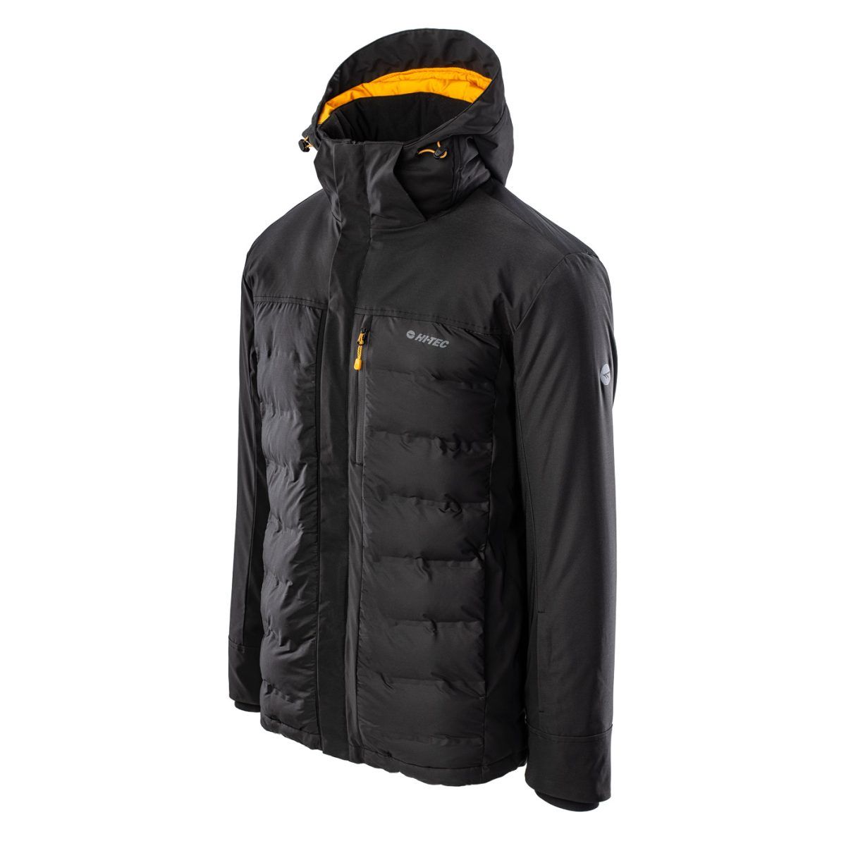 Męska Kurtka ocieplana HELMIR HI-TEC BLACK/BRIGHT MARIGOLD TURYSTYKA