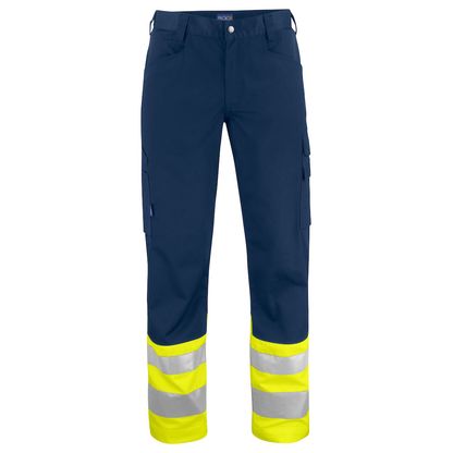 SPODNIE DO PASA EN ISO 20471 KLASA 1 6533 PROJOB YELLOW/ NAVY