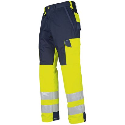 SPODNIE DO PASA HV KLASA 2 6501 PROJOB YELLOW/ NAVY