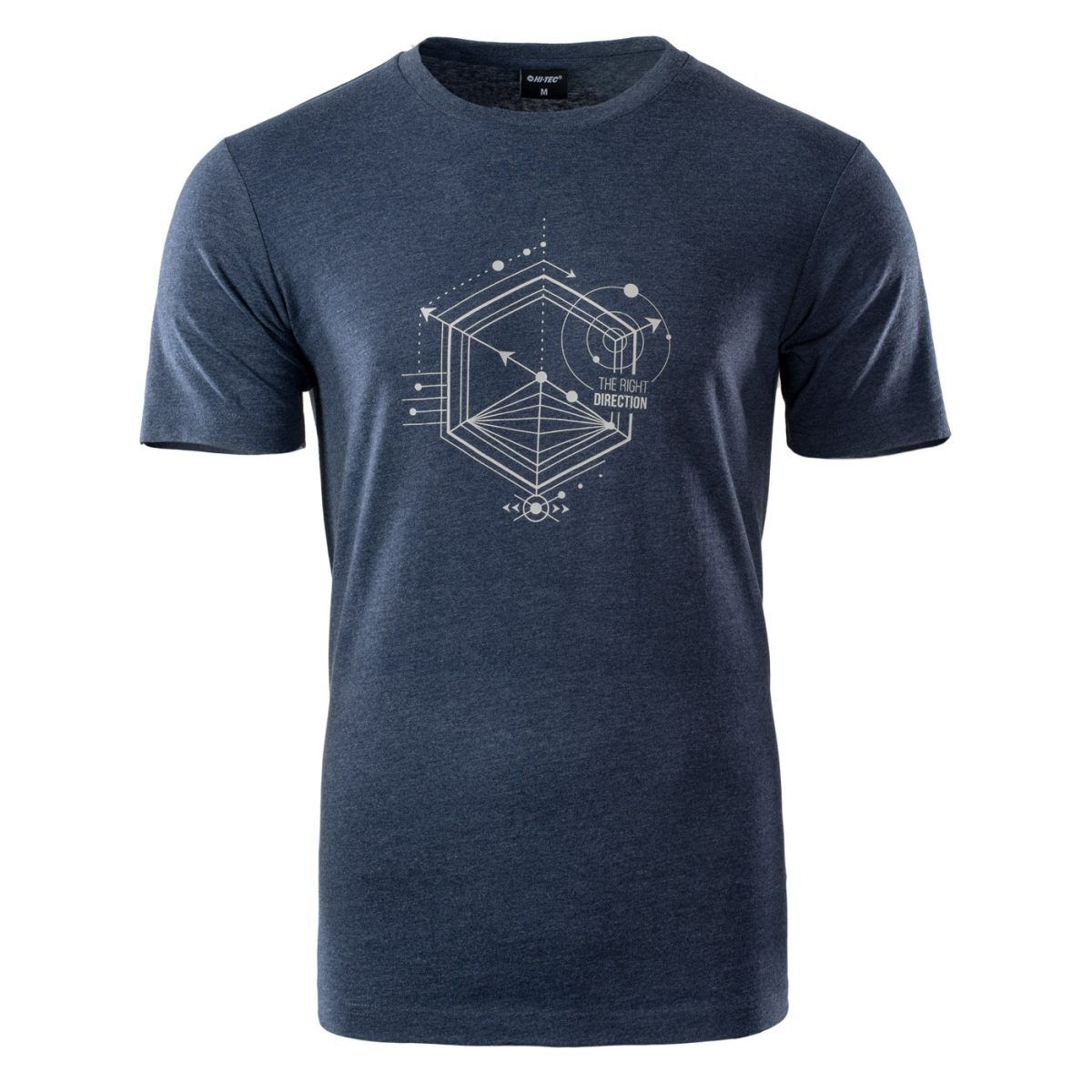 Męska Koszulka LERO HI-TEC NAVY MELANGE / MINERAL GREY CASUAL