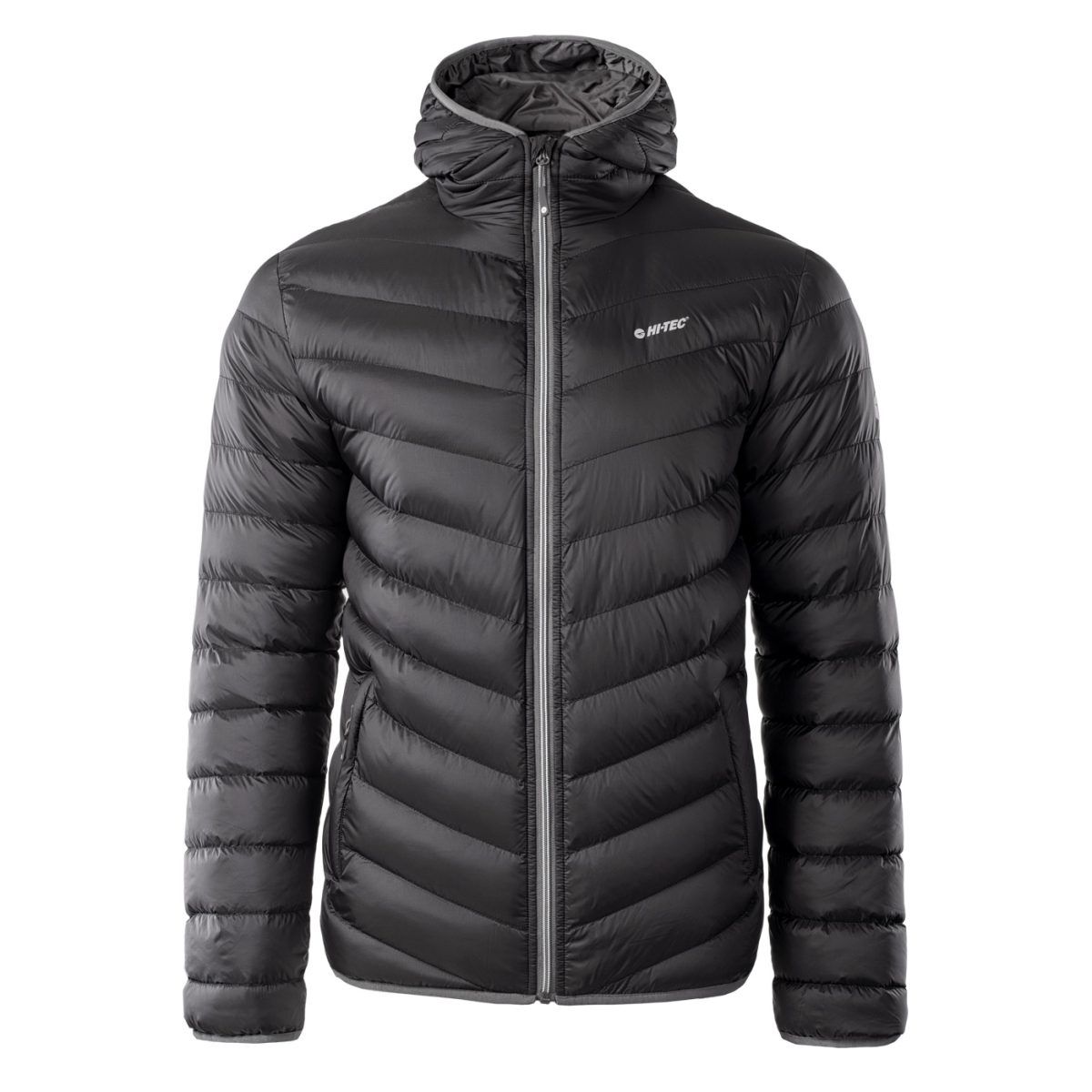 Męska Kurtka zimowa pikowana SORNE HI-TEC BLACK/DARK GREY TURYSTYKA