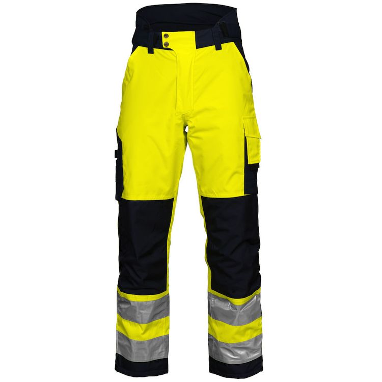 SPODNIE OCIEPLANE DO PASA HV KLASA 2 6514 PROJOB YELLOW/ NAVY