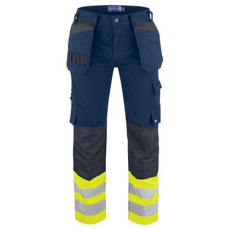 SPODNIE DO PASA EN ISO 20471 KLASA 2 6530 PROJOB YELLOW/ NAVY