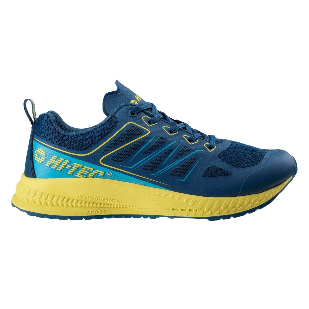 Męskie Buty HIMAGER V HI-TEC TILE BLUE/LIGHT TILE BLUE/YELLOW TURYSTYKA