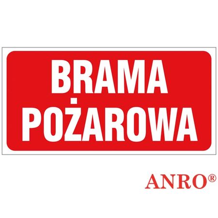 Znak ochrony PPOŻ Brama pożarowa ZZ-46P