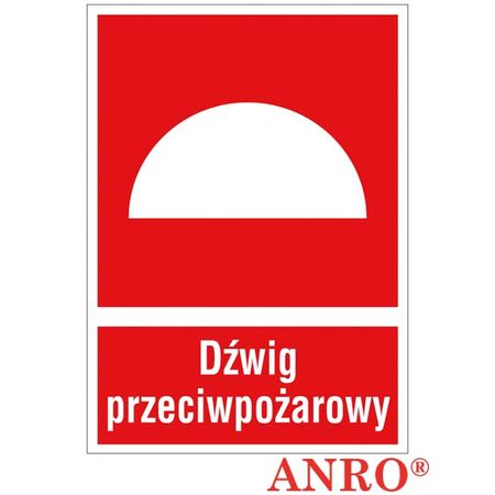 Znak ochrony PPOŻ Dźwig przeciwpożarow ZZ-24P