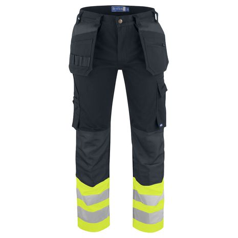 SPODNIE DO PASA EN ISO 20471 KLASA 2 6530 PROJOB YELLOW/ BLACK