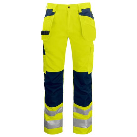 SPODNIE DO PASA EN ISO 20471 KLASA 2 6531 PROJOB YELLOW/ NAVY