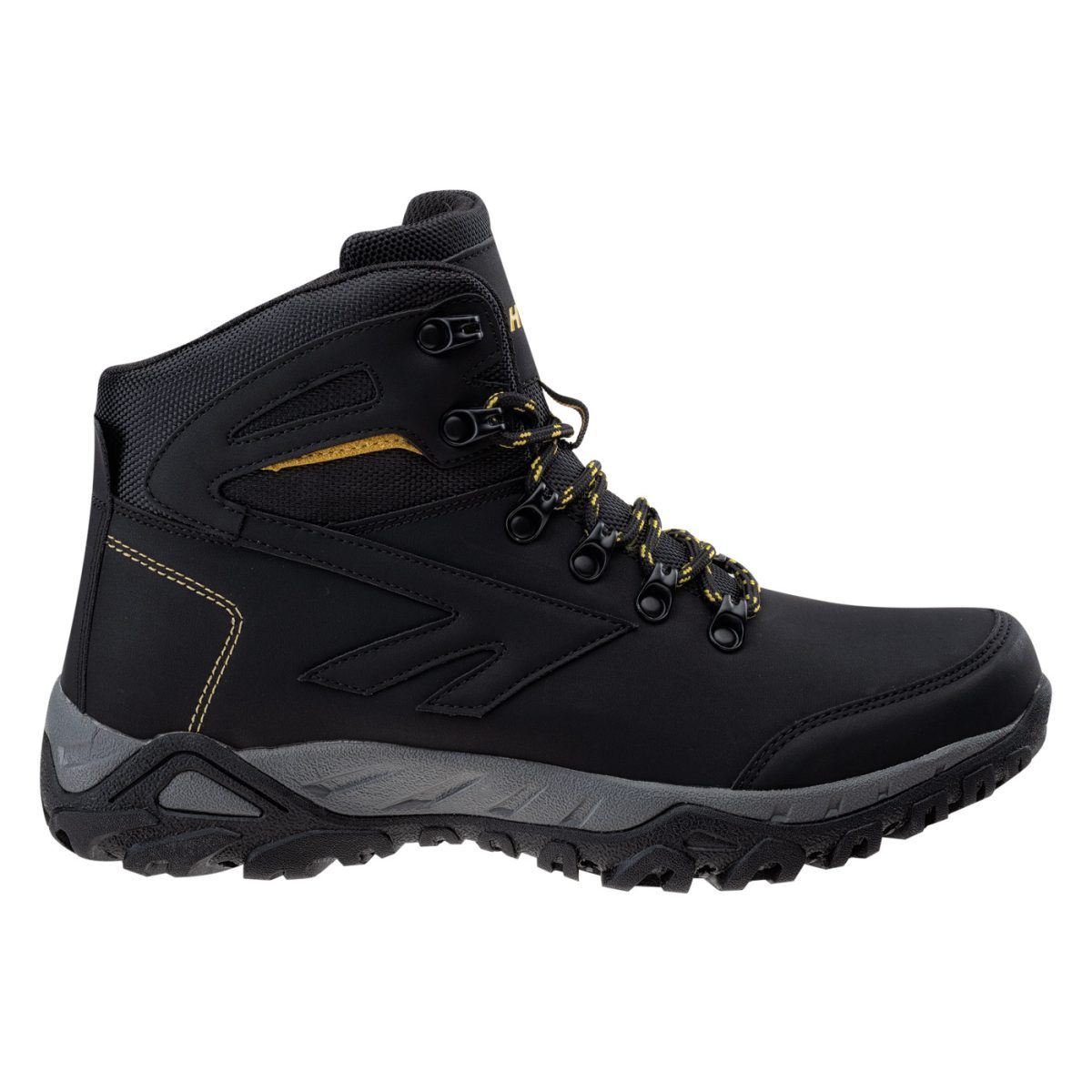 Męskie Buty MEDIN MID HI-TEC BLACK/LIME TURYSTYKA