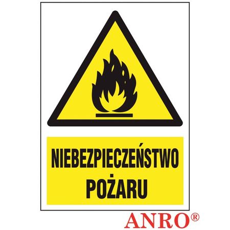Znak ochrony PPOŻ Niebezpieczeństwo pożaru ZZ-14P-3