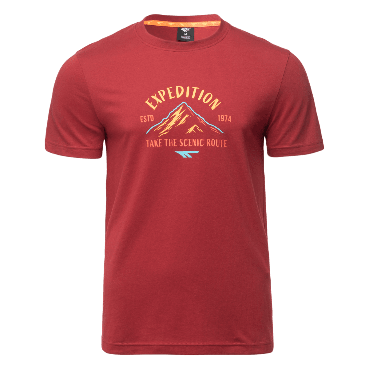 Męska Koszulka z krótkim rękawem HATRICKO SP HI-TEC MERLOT CASUAL
