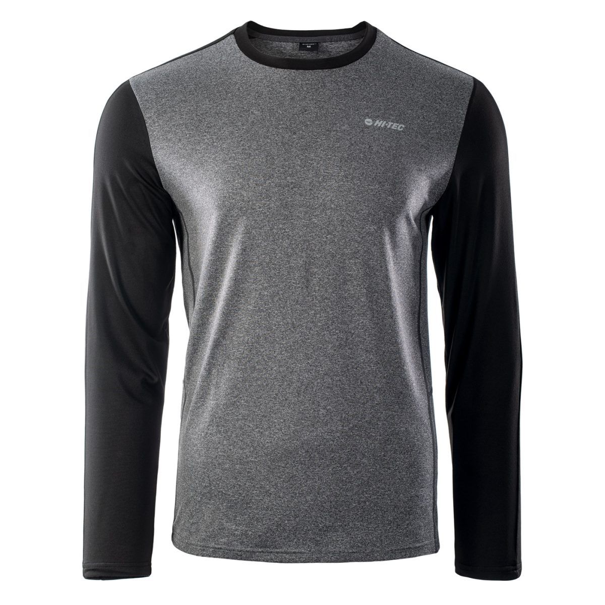 Męska Koszulka z krótkim rękawem LANIN HI-TEC GRAY MELANGE / BLACK TRENING