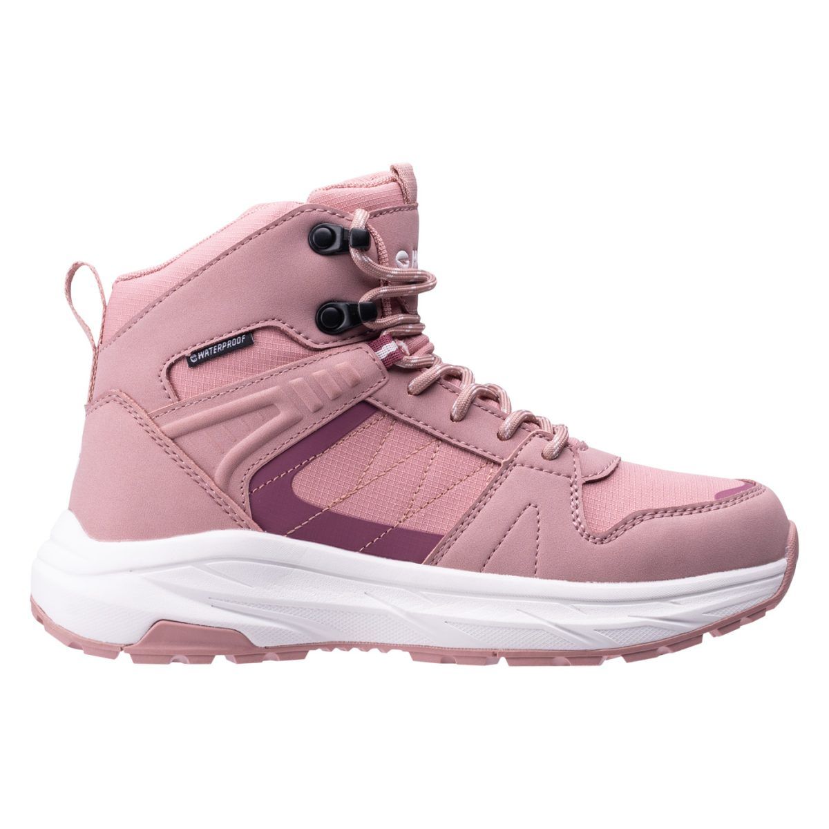 Damskie Buty ROZES MID WP WO`S HI-TEC DARK PINK/PINK/BEIGE WHITE TURYSTYKA